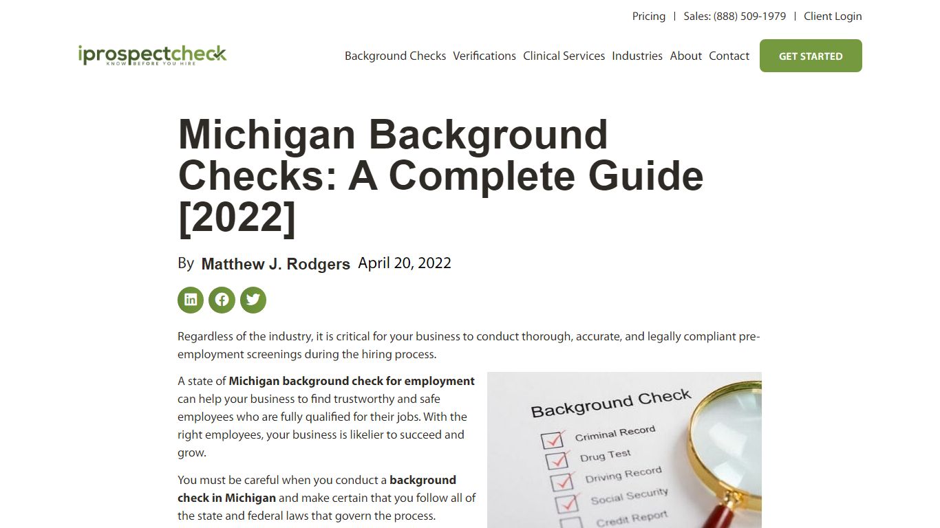 Michigan Background Checks: A Complete Guide [2022] - iprospectcheck